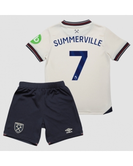 Billige Fotballdrakt West Ham United Crysencio Summerville #7 Replika Bortedraktsett Barn 2025-26 Kortermet (med bukser)